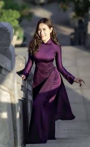 Pin On Purple Ao Dai