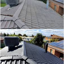 Varying from light to dark and cool to warm tones, discover daltile's unmatched selection of gray tile. Maxxy Roofing Before After Spray Painting Dark Charcoal Facebook