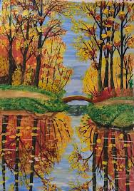 Check spelling or type a new query. Trees With Reflection In Water Acrylic Painting Painting By Sindhu Kumar