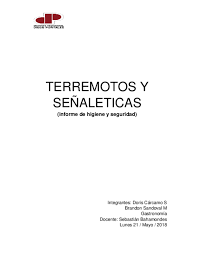 DOC) TERREMOTOS Y SEÑALETICAS (informe de higiene y seguridad