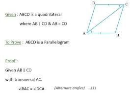What is always true about a parallelogram? Q 10 Prove That A Quadrilateral Is A Parallelogram If Its One Pair Of Opposite Sides Are Equal And Parallele