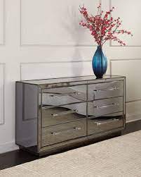 Mirrored mosaic 6 drawer tall dresser. Collections Mirrored Furniture Horchow Com