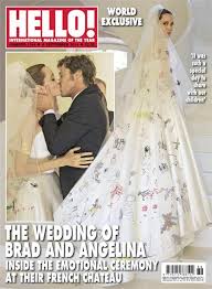 Angelina Jolie Stuns In First Photos From Wedding To Brad Pitt Angelina Jolie Wedding Brad And Angelina Wedding Angelina Jolie Wedding Dress