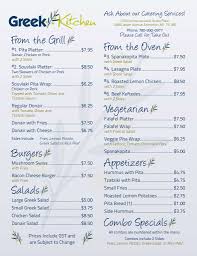 Order delivery or pickup from kali greek kitchen in palo alto! Greek Kitchen Menu Menu For Greek Kitchen Downtown Edmonton