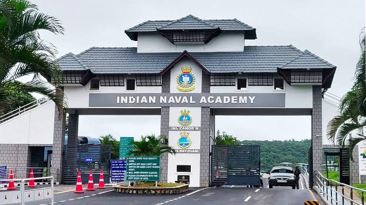 Indian Naval Academy main entrance at Ezhimala, Kannur, AI generated