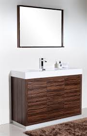 Walnut Floor Mount Modern Bathroom Vanity