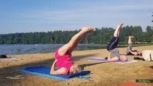 Maybe you would like to learn more about one of these? Beach Yoga Overlooking Pleasant Pond At The Great Outdoors In Turner Fit Maine