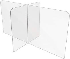 Sneeze Guard For Counter Or Table 48 W X 24 X 24 D Freestanding Plexiglass Shield Table Divider Clear Acrylic Plastic Barr In 2020 Plexiglass Classroom Clear Desk