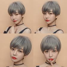 Ulzzang girly good hair day about hair pretty face cute hairstyles her hair asian beauty hair inspiration. Wig Girl Short Hair Round Face Super A Shape Girl Hairstyle Korean Cool And Handsome Neutral