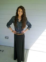 Black Maxi Skirt With A Denim Shirt Maxi Skirt Style Style Black Maxi