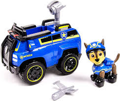 It allows children to enjoy the animation and learn some basic safety and rescue facts. Amazon Com Paw Patrol Chase S Spy Cruiser Vehicle Figure Multicolor 20068612 6026594 Toys Games