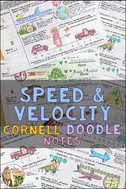 Speed And Velocity Motion Cornell Doodle Notes And Powerpoint In 2020 Doodle Notes Science Teaching Resources Note Taking Strategies