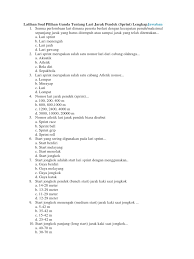 Check spelling or type a new query. Soal Ujian Pilihan Ganda Tentang Lari Jarak Pendek