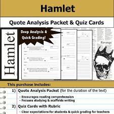 We break down all of shakespeare's important hamlet quotes here. Hamlet Quote Analysis Reading Quizzes By S J Brull Tpt