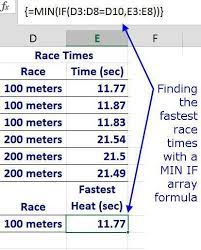 Learn How To Combine Excel S Min And If Functions In An Array Formula To Find The Smallest Or Minimum Va Microsoft Excel Tutorial Excel Formula Excel Shortcuts