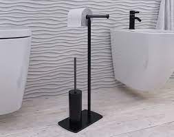 Piantana Con Doppio Porta Rotolo E Scopino Wc In Acciaio Inox E Resina G Florida Piantane Carta Igienica Porta