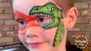 1/2 inch flat and #3 roundwebsite:www. Fire Breathing Dragon Face Paint Tutorial Youtube