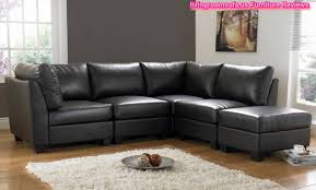 Aart store four seater interchangeable l shaped sofa set in golden for living room. L Shaped Black Leather Sofa Living Room Design