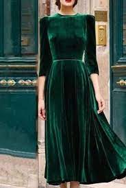 32 Ideas For Vintage Wedding Dress Short Hair Vintage Velvet Dress Green Velvet Dress Maxi Dress Green