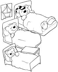 Goldilocks Coloring Page The Three Bears In Bed Bear Activities Preschool Bears Preschool Goldilocks And The Three Bears