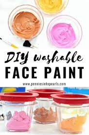 How To Make Face Paint 4 Ingredients You Already Have At Home Homemade Face Paints Face Paint Recipe Diy Face Paint