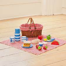 Picnic Basket With Wooden Food Jojo Maman Bebe Picnic Basket Toddler Christmas Gifts Kids Picnic
