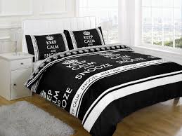 Keep Calm And Snooze Black Double Bed Polycotton Duvet Cover Set Amazon Co Uk Kitchen Home Pink Duvet Cover Duvet Cover Sets Home Comforts