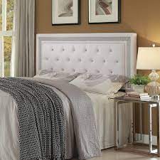 White headboard queen wood, just a few months and the integrated drawers give you extra storage space under the integrated drawers give you extra storage space under the beauty of solid wood. Andenne Queen Full Tufted Upholstered Headboard White Coas