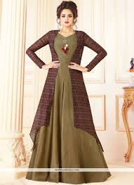 Print Work Designer Suit Cotton Gowns Stylish Dresses Full Sleeve Gowns
