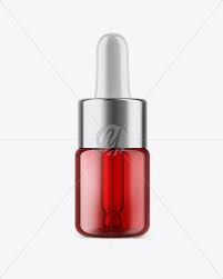 5ml Red Glass Dropper Bottle In Bottle Mockups On Yellow Images Object Mockups