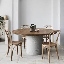 Round Concrete Cylinder Dining Table Dining Table Dining Table In Kitchen Round Concrete Dining Table