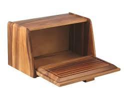 Davis And Waddell Acacia Bread Box In 2020 Wooden Bread Box Bread Boxes Wooden Bins