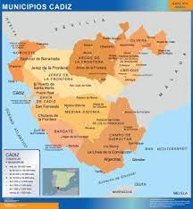 Gelbe karte (cadiz) iza carcelen cadiz. Gemeinden Cadiz Karte Von Spanien Karten Fur Osterreich Und Deutschland