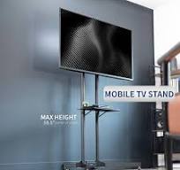 VIVO Mobile TV Cart for 32 to 83 inch Screens up to 110 lbs, LCD LED OLED  4K Smart Flat and Curved Panels, Rolling Stand with Laptop DVD Shelf, ...