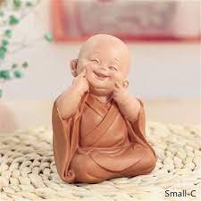 No additional import charges on delivery. Little Monk Sculpture Resin Hand Carved Buddha Statue Small Buddha Statue Baby Buddha Buddha Statue Home