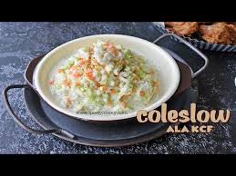 Resepi coleslaw, resepi coleslaw salad kfc, resepi kentang putar homemade ala kfc. Cara Mudah Buat Coleslow Ala Kfc Sedap Youtube
