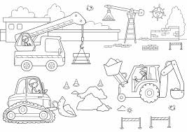 Die Baufahrzeuge Auf Der Baustelle Auf Unserer Kostenlosen Malvorlage Sind Ein Beliebtes Motiv Fur Ki Kostenlose Malvorlagen Kostenlose Ausmalbilder Ausmalbild