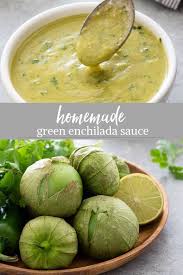 Homemade Green Enchilada Sauce Green Enchilada Sauce Tomatillo Recipes Recipes With Enchilada Sauce