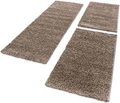 Vladon dekoschale aufbewahrung untersetzer maya 3er set in eiche sägerau rose quartz crystal sphere 45mm. Amazon De Carpetsale24 Bettumrandung Hochflor Teppich Traum Schlafzimmerteppich Einfarbig Rechteckig Farbe Mocca Grosse 2 X 60x110 1 X 80x150