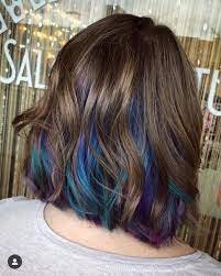 Reddit Fancyfollicles Ventured Outside My Comfort Zone And Got Galaxy Hair I Love It So Much Thi Hair Color Underneath Hidden Hair Color Underlights Hair