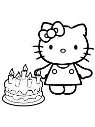 Hello kitty, also known by her full name, kitty white, is a fictional character produced by the japanese company sanrio, created by yuko shimizu, and designed by yuko yamaguchi.she is portrayed as a female white japanese bobtail cat with a red bow worn on her left ear. Hello Kitty Birthday Coloring Novocom Top