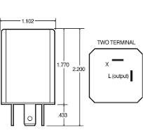 Signal-Stat 70-120 FPM 16 Light Electro-Mechanical Plastic Flasher Module  12V with 2 Blade Terminals by Truck-Lite - 182