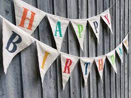 Free printable custom happy birthday banner diy is perfect so you can make a personalized happy birthday banner. Fabric Birthday Bunting Banner Multi Colored Happy Birthday Etsy Happy Birthday Party Decorations Happy Birthday Bunting Birthday Bunting