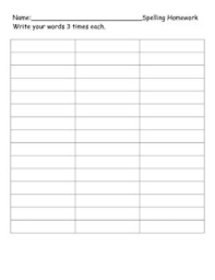 Spelling Homework Packet Spelling Homework Spelling Word Practice Spelling Practice Sheets