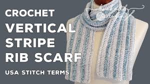 Twisted cable scarf and headband crochet pattern. Crochet Stripe Ribbed Scarf Super Simple Easy Fast For Beginners Youtube