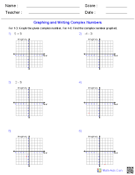 Algebra 2 Worksheets Complex Numbers Worksheets