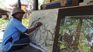 Goresan kuas yang detil membuat lukisan ini terlihat menawan dan berkelas. Belum Selesai Lukisan Karya Pelukis Ini Sudah Ditawar Tribun Bali