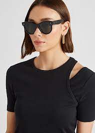 Celine Baby Audrey Black Round Frame Sunglasses Harvey Nichols