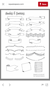 Drawing a bullet journal banner. Pin On Bullet Deco