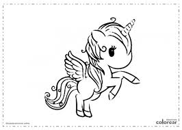 Dibujos De Unicornios Para Colorear Bebes